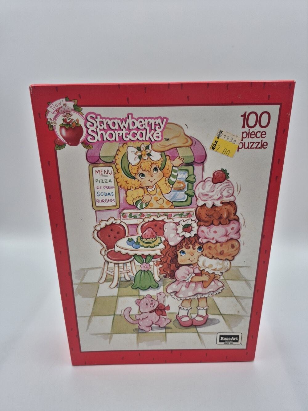 Vintage Strawberry Shortcake 100 Piece Jigsaw Puzzle Rose art 1992 New Sealed